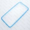 Gumené puzdro iPhone 6/6s priehľadné modrý rám