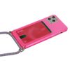 Puzdro iPhone 11 so šnúrkou ružové neónové