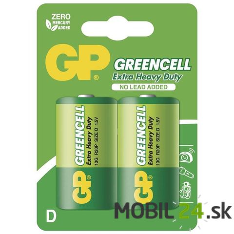 Batéria GP Greencell D, 2 ks