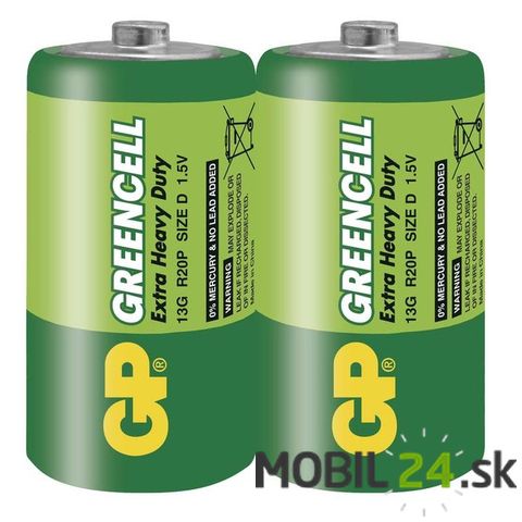 Batéria GP Greencell D, 2 ks