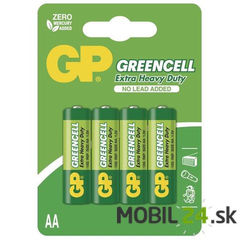 Batéria GP Greencell R6 AA, 4 ks