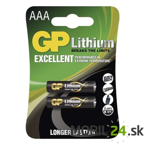 Batéria GP líthiová AAA 2ks/ blister