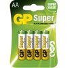 Batéria GP Super alkalická AA, 4 ks