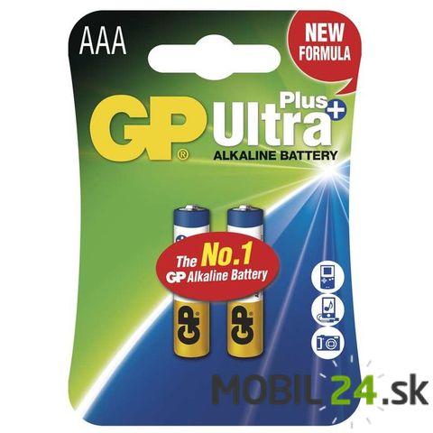 Batéria GP Ultra Plus alkalická AAA, 2 ks