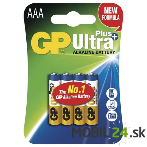 Batéria GP Ultra Plus alkalická AAA, 4 ks