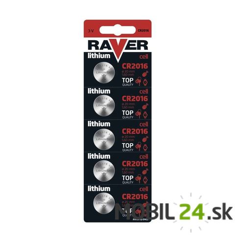 Batéria RAVER líthiová gombíková CR2016