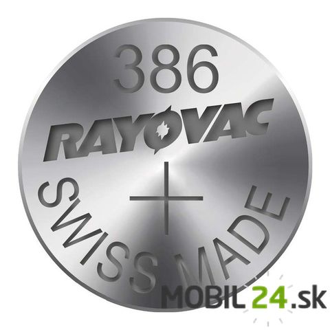Batéria RAYOVAC 386 hodinková