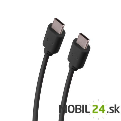 Dátový kábel micro USB typ C/typ C 2.0 1m čierny