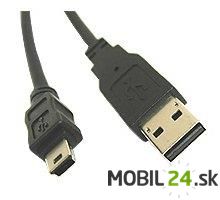 Dátový kábel USB/USB mini čierny 2m