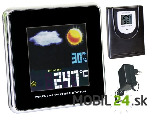 LCD domáca bezdrôtová meteostanica projekčná E8466