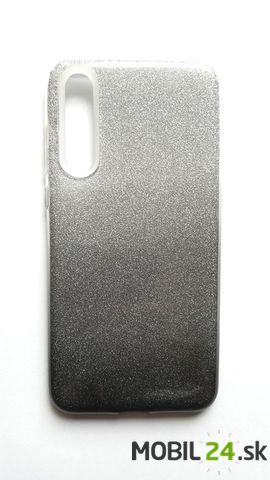 Gumené puzdro Huawei P20 pro glitter šedé