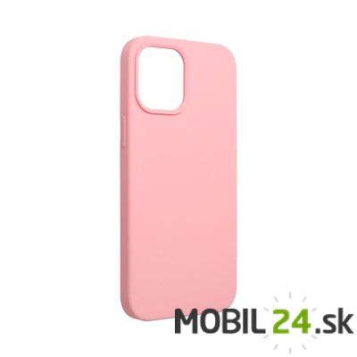 Gumené puzdro iPhone 12 pro max ružové elegant