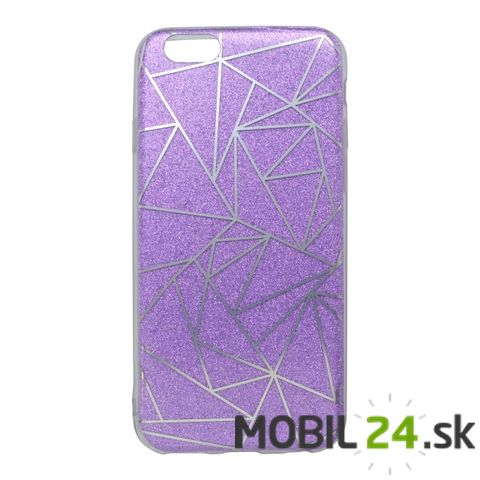 Gumené puzdro iPhone 6/6s motív diamond, fialové