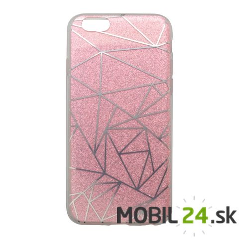 Gumené puzdro iPhone 6/6s motív diamond, ružové