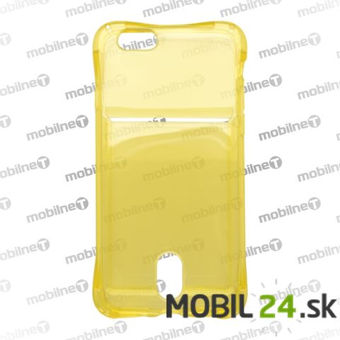 Gumené puzdro iPhone 6/6s žlté, na kartu