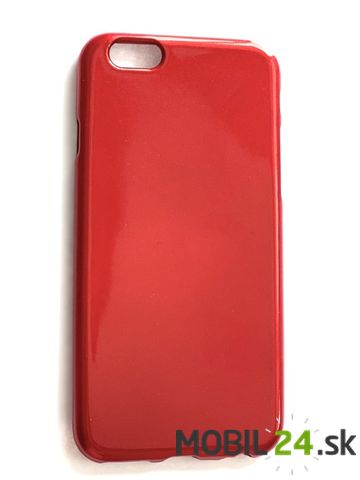 Gumené puzdro iPhone 6/6s červené lesklé