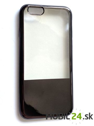 Gumené puzdro iPhone 6/6s transparentné s rámikom