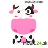 Gumené puzdro iPhone 7 / iPhone 8 / iPhone SE 2020 3D krava ružová