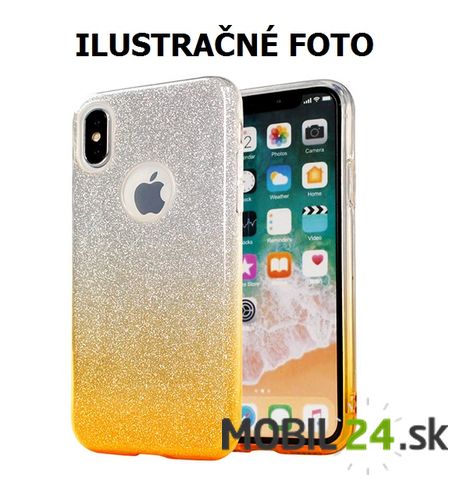 Gumené puzdro iPhone 7 / iPhone 8 / iPhone SE 2020 glitter žlté