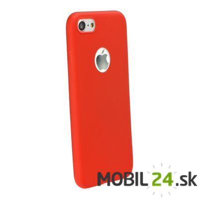 Gumené puzdro iPhone 7 / iPhone 8/ iPhone SE červené matné s magnetom