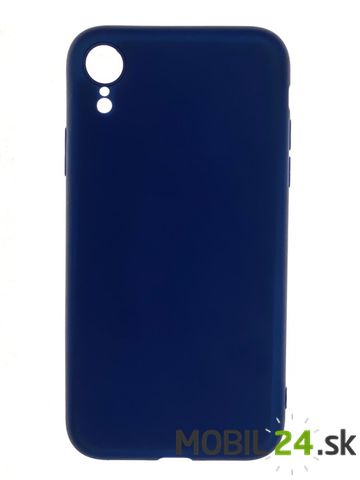 Gumené puzdro iPhone XR modré matné s magnetom