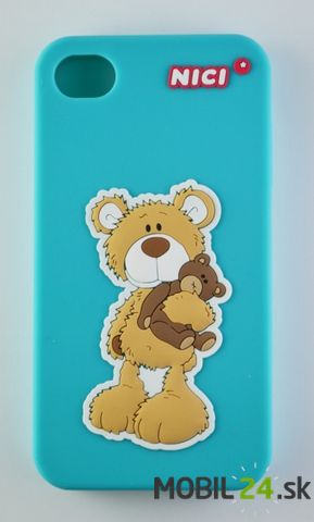 Puzdro NICI na mobil iPhone 4/4S gumené medvedík