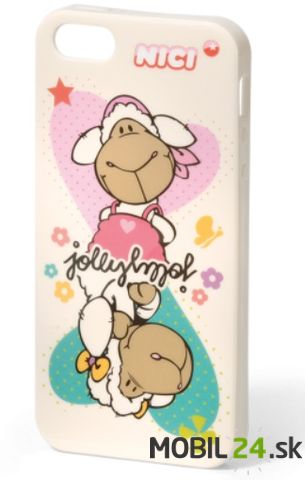 Puzdro NICI na mobil iPhone 5/5S/SE gumené ovečka Jolly Amy a Frances