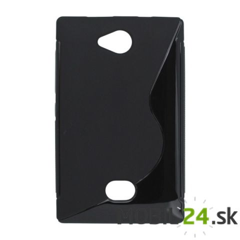 Puzdro na mobil Nokia Asha 503 gumené čierne