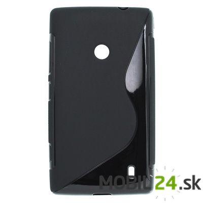 Puzdro na mobil Nokia Lumia 520 gumené čierne
