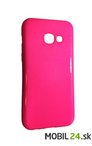 Gumené puzdro Samsung Galaxy A3 2017 neónovo ružové