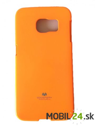 Gumené puzdro Samsung Galaxy S6 Edge neónovo oranžové GY