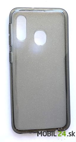 Gumené puzdro Samsung A20e transparentné čierne