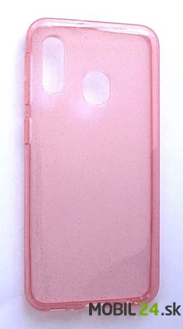 Gumené puzdro Samsung A20e transparentné ružové