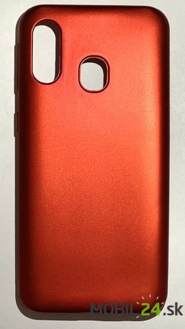Gumené puzdro Samsung A40 červené metalické