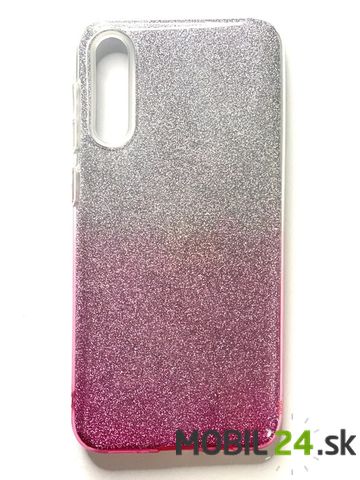 Gumené puzdro Samsung A50 / A30s /A50S glitter ružovo strieborné