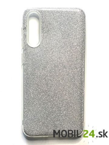 Gumené puzdro Samsung A50 / A30s /A50S glitter strieborné