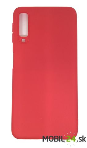 Gumené puzdro Samsung A7 2018 červené matné