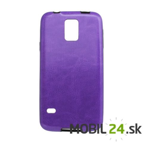 Gumené púzdro Samsung Galaxy S5 (i9600) imitácia kože fialová