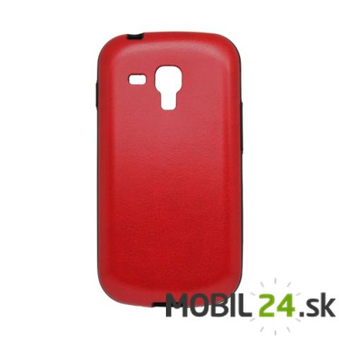 Puzdro Samsung Galaxy Trend(S7560) gumené imitácia kože červená