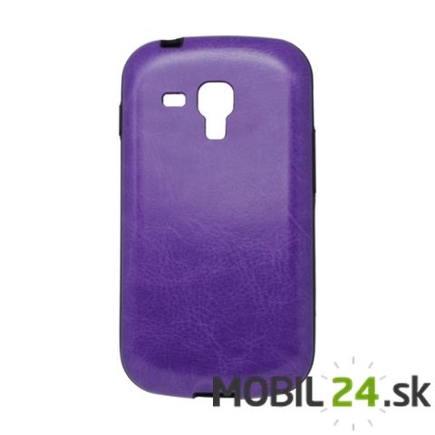 Puzdro Samsung Galaxy Trend (S7560) gumené imitácia kože fialová