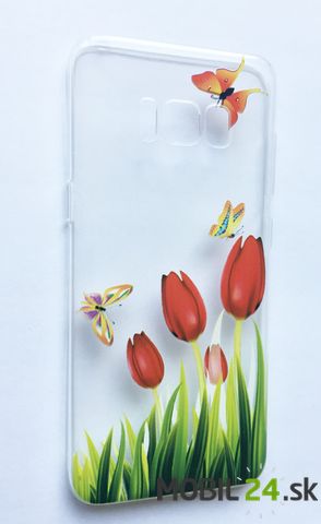 Gumené puzdro Samsung Galaxy S8 tulipán