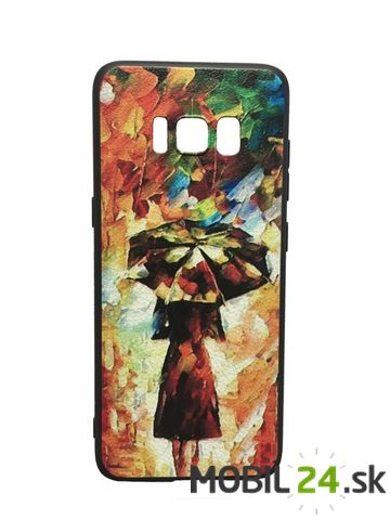 Gumené puzdro Samsung Galaxy S8 žena s dáždnikom