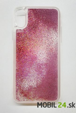 Puzdro iPhone X / XS trblietavé ružové