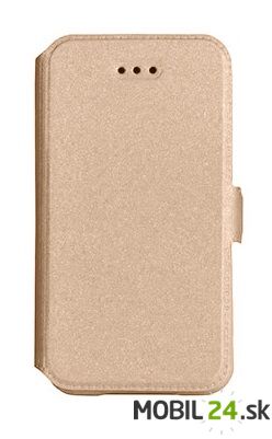 Knižkové puzdro iPhone XR zlaté pocket