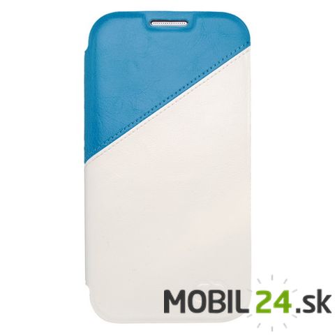 Knižkové púzdro na mobil Samsung S IV i9500 bielo-modré