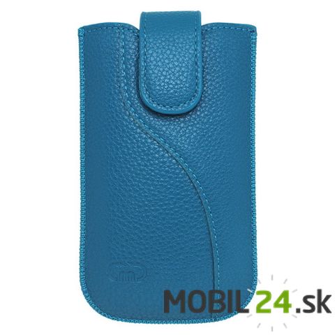 Koženkové púzdro na mobil iPhone 4/4S modré