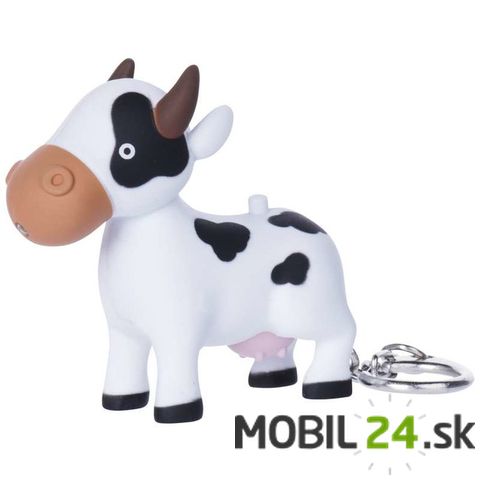 LED svietidlo prívesok zvieratko so zvukom, krava