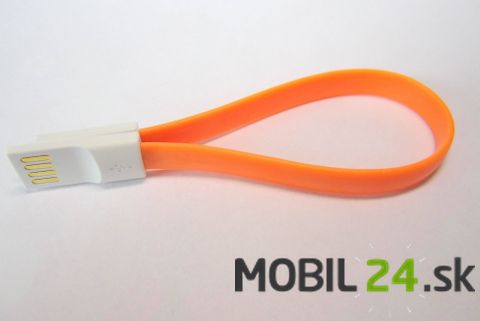 Dátový kábel micro USB oranžový MAGNET