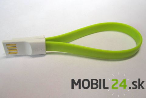Dátový kábel micro USB zelený MAGNET