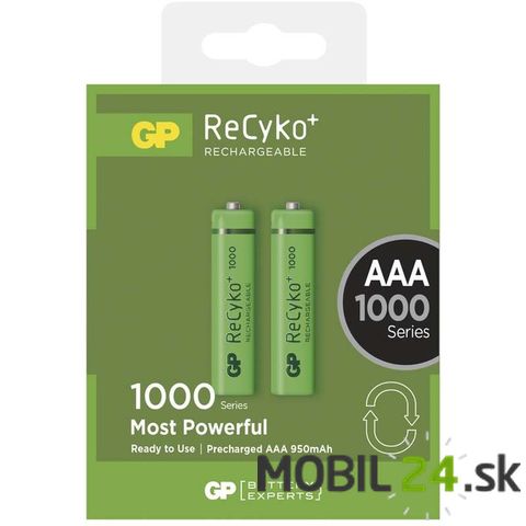 Nabíjacia batéria GP ReCyko+ 1000 AAA, 2 ks